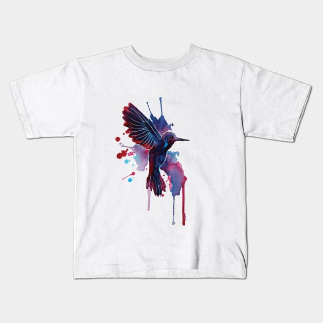 Humming Bird Kids T-Shirt by oceanegp